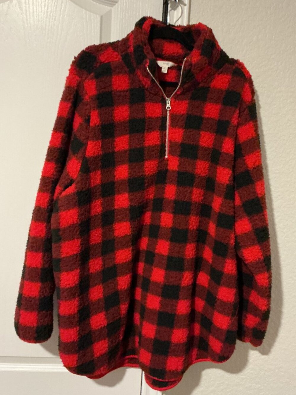 ❤️🖤 terra & sky Buffalo Plaid Sherpa Pullover ❤️🖤